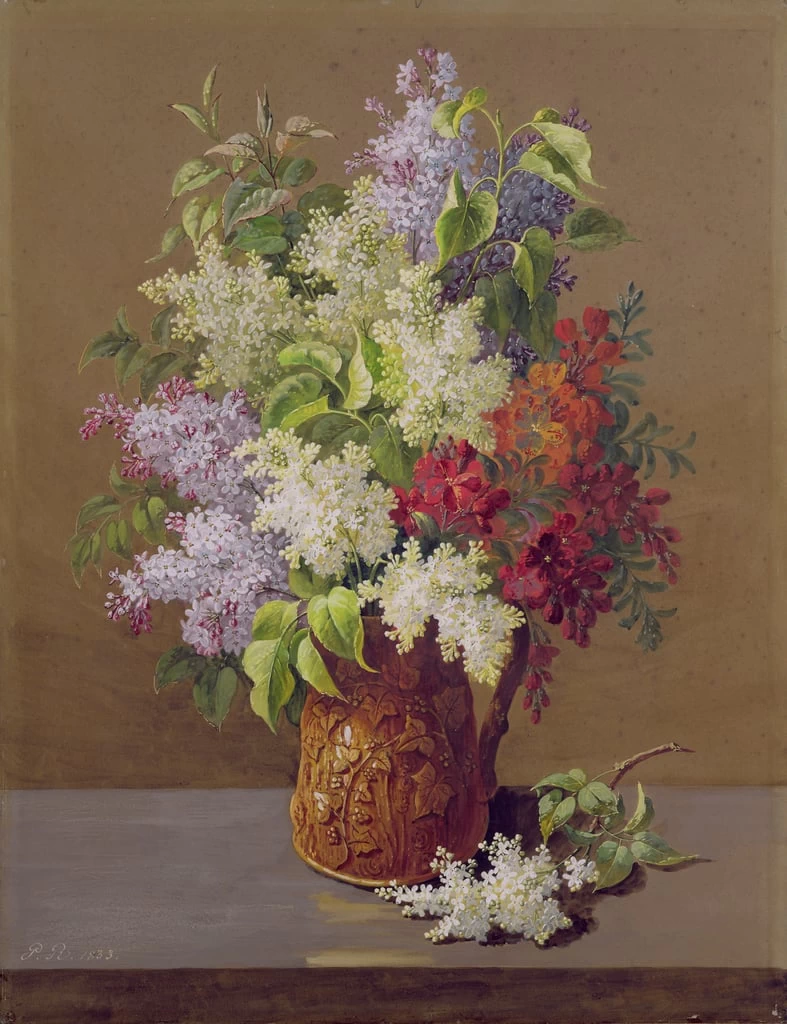 Pierre Joseph Redouté - 150, Vaso di lillà